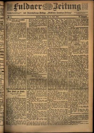 Ausgabe vom Freitag, den 12. April 1901.