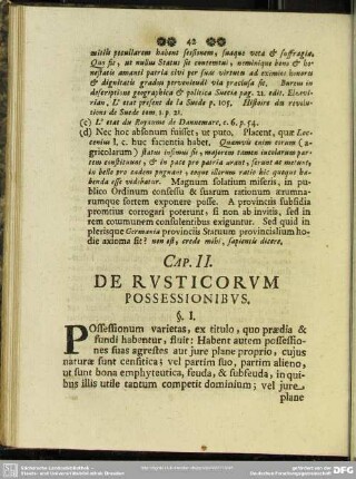 Cap. II. De Rusticorum Possessionibus