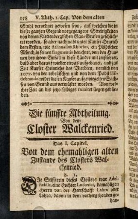 158-182, Die fünffte Abtheilung