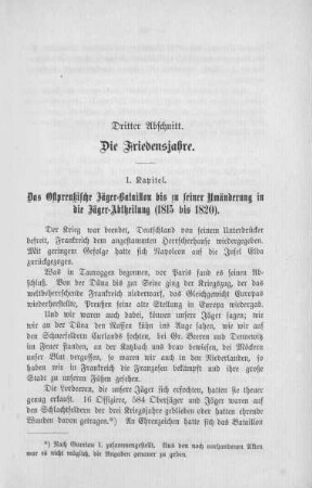 Dritter Abschnitt. Die Friedensjahre.