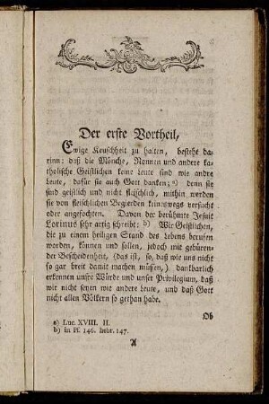 Der erste Vortheil