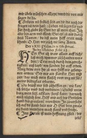 Der LXXI. Psalm. - Der LXXX. Psalm.
