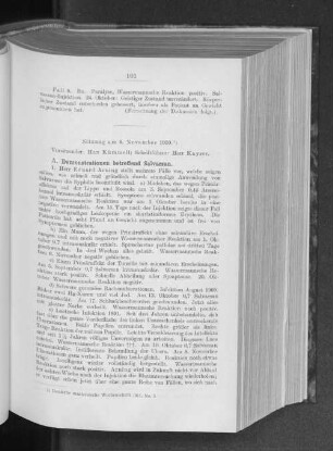 Sitzung am 8. November 1910.
