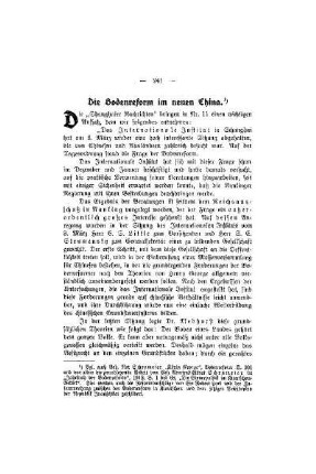 Die Bodenreform im neuen China