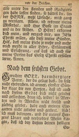 Nach dem sechsten Gebot.