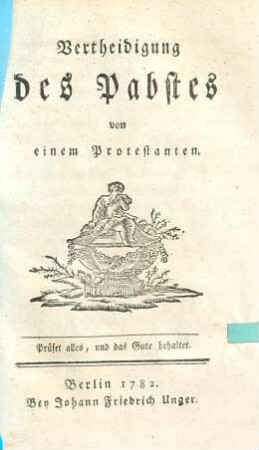Vertheidigung des Pabstes
