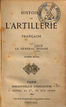 Histoire de l'artillerie francaise
