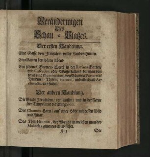 Veränderungen Des Schau-Platzes.