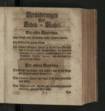 Veränderungen Des Schau-Platzes.