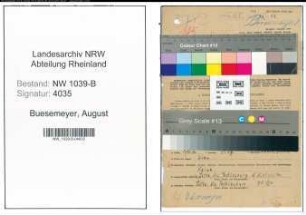 Entnazifizierung August Buesemeyer , geb. 17.08.1891 (Lehrer)