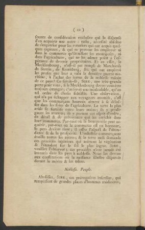 Noblesse. Peuple