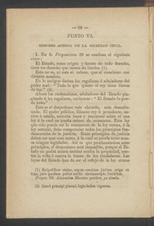 Punto VI. - Errores acerca de la sociedad civil.