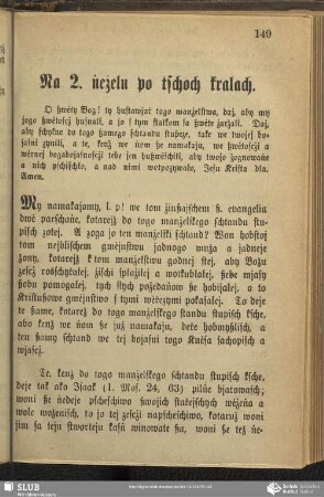 Na 2. ṅeżelu po tschoch kralach