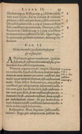 Cap. II. Primi membri probatio recitatur et refutatur.