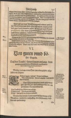VI. Von guten unnd bösen Engeln.