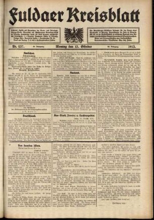 Ausgabe vom Montag, den 13. Oktober 1913.