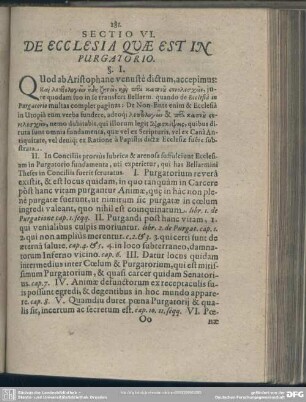 Sectio VI. De Ecclesia Quae Est In Purgatorio