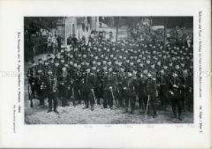 Uniformdarstellung, Foto einer Kompanie des 3. Jäger-Bataillons, Hannover, 1864.