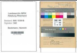 Entnazifizierung Heinrich Beckmann , geb. 31.07.1905 (Bahnarbeitert)