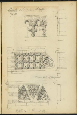 Burgtor, Lübeck: Details (aus: Skizzen- und Fotoalbum 1)
