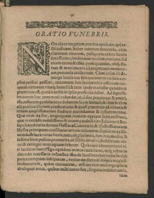 Oratio Funebris.