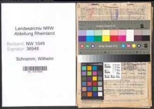 Entnazifizierung Wilhelm Schramm , geb. 20.08.1891 (Inspektor)