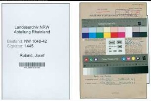 Entnazifizierung Josef Ruland , geb. 18.03.1897 (Finanzbeamter)