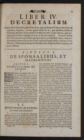 Titulus I. De Sponsalibus, Et Matrimoniis