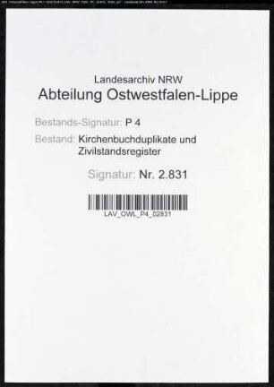 Kirchenbuchduplikate der katholischen Gemeinde Medebach (G 1844, G 1845-1846, G 1847-1850, G 1851-1866, G 1867-1874). (Gemeinde: Medebach, katholische Gemeinde)