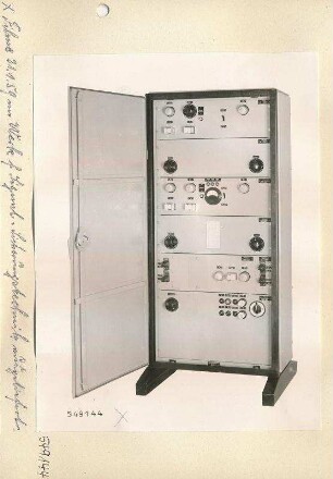 Einlagerungstelegrafie, Frontseite geöffnet, Foto 1954