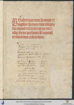 Psalterium cum hymnis et vigilijs
