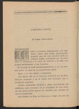 Capítulo XXVIII - El hogar deshabitado.