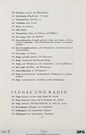E. Flügel und Radio (Nr. 347-352)