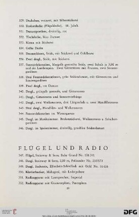 E. Flügel und Radio (Nr. 347-352)