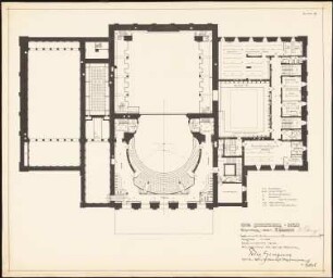 Schauspielhaus, Berlin Umbau: Grundriss 3. OG, 3. Rang 1:100