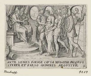 Susanna vor dem Richter, Blatt 3 der Folge "Susanna und die beiden Alten"