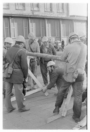 Sicherheitskonferenz (31.10.1985); Haverie Betriebshalde (01.11.1985); Unfall Bauabteilung Kreissäge (05.11.1985); ZV-Übung (05.11.1985)