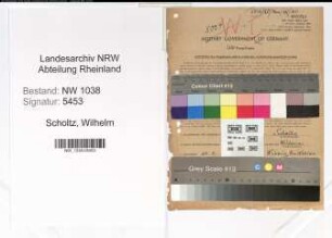 Entnazifizierung Wilhelm Scholtz , geb. 25.05.1891 (Beamter)