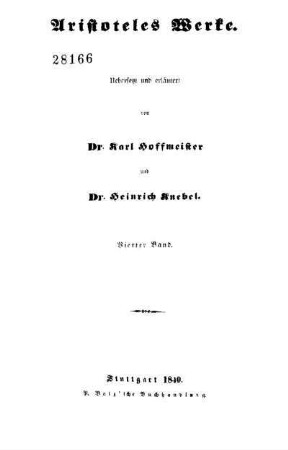 4: Rhetorik an Alexandros : Poetik / uebers. und erl. von Heinrich Knebel