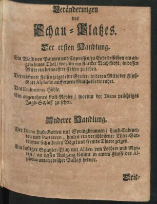 Veränderungen des Schau-Platzes