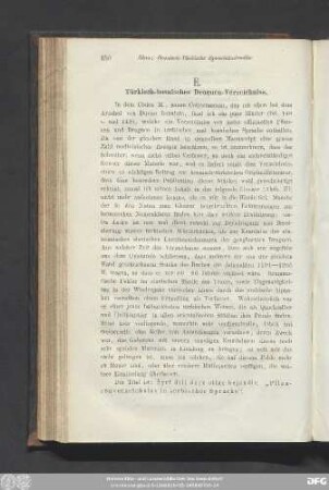 E. Türkisch-bosnisches Droguen-Verzeichniss.