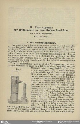 Neue Apparate zur Bestimmung von spezifischen Gewichten