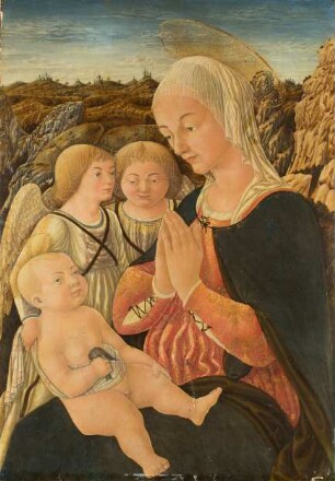 Madonna mit Kind und zwei Engeln