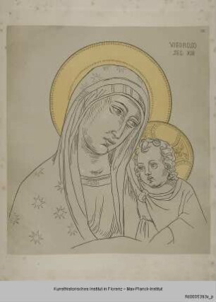 Kopf einer Madonna mit Kind (angeblich nach Vigoroso da Siena)