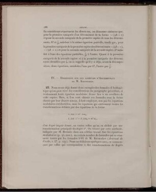 IV. Digression sur les formules d'arithmétique de M. Kronecker