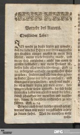 Vorrede des Autoris.