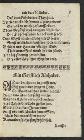 Ein Geystlich Alphabet.