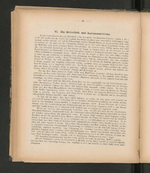 VI. Die Bibliothek und Kartensammlung.