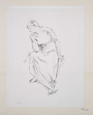 Sitzende Frau