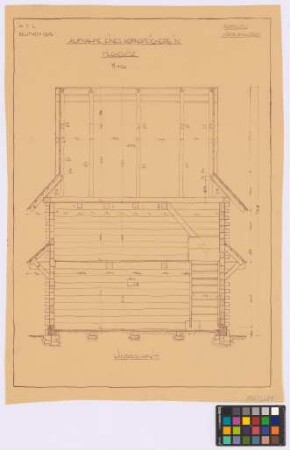 Pilchowitz ([Landkreis Tost-Gleiwitz]): Kornspeicher. Kornspeicher (Längsschnitt)